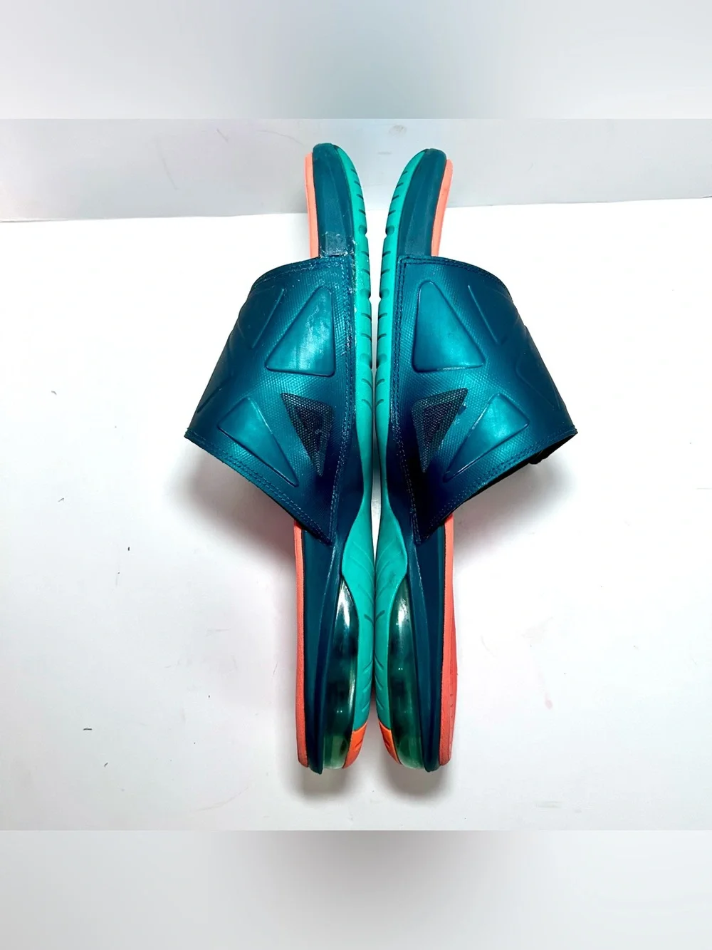 Nike Air Max Labron 2 Elite Slides Men’s 13 Dark Atomic Teal/Total Orange
